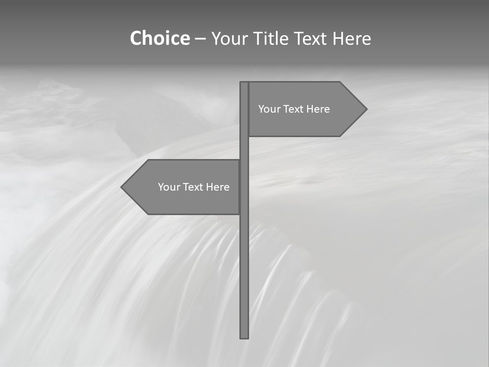 Long Exposure Of A Small Waterfall In Iceland PowerPoint Template