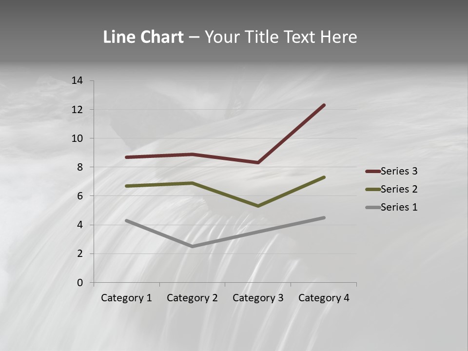 Long Exposure Of A Small Waterfall In Iceland PowerPoint Template