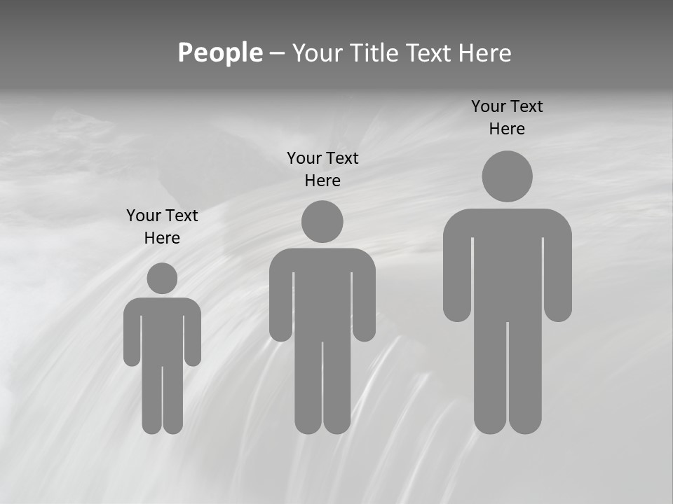 Long Exposure Of A Small Waterfall In Iceland PowerPoint Template