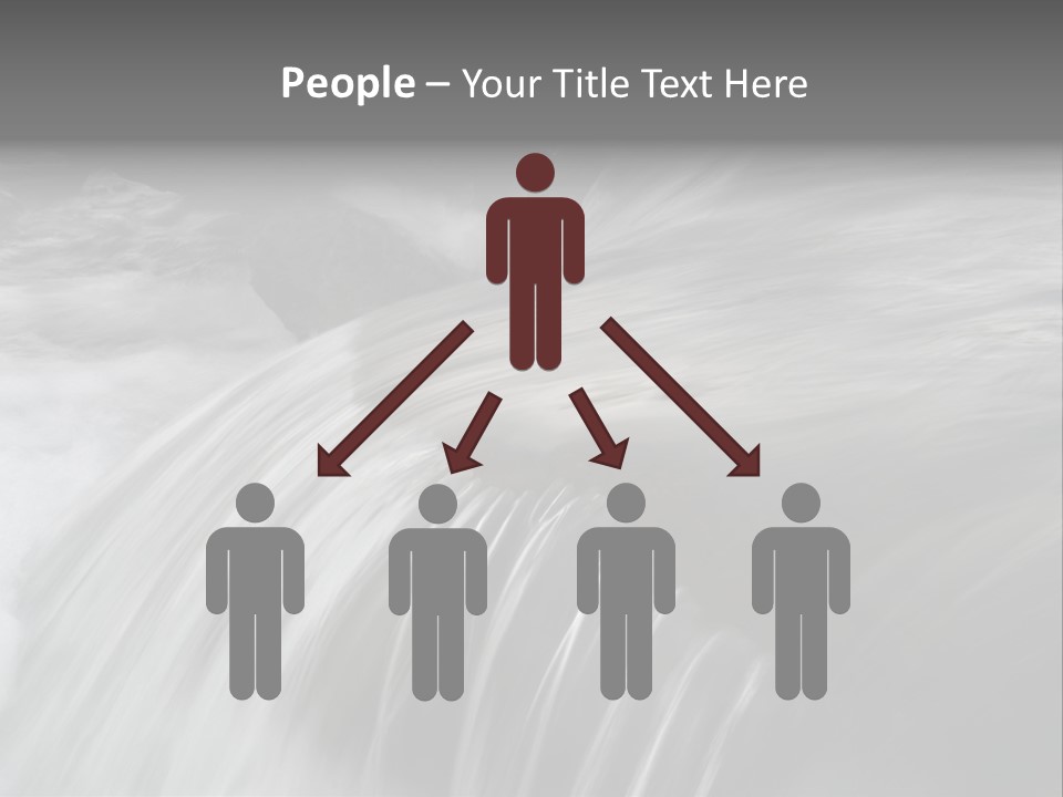 Long Exposure Of A Small Waterfall In Iceland PowerPoint Template