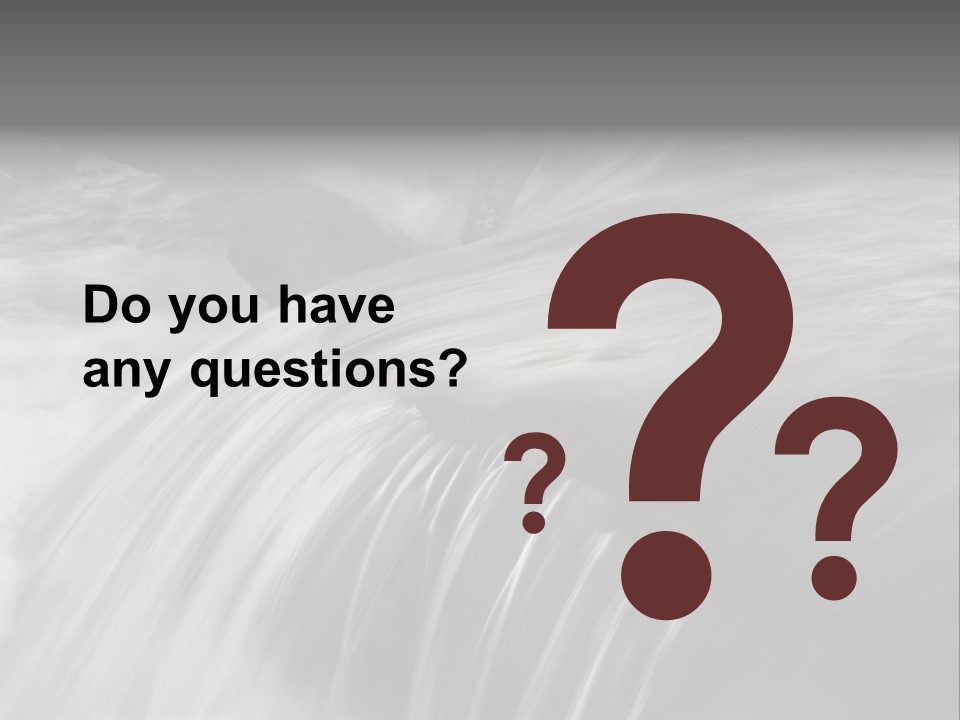 Long Exposure Of A Small Waterfall In Iceland PowerPoint Template