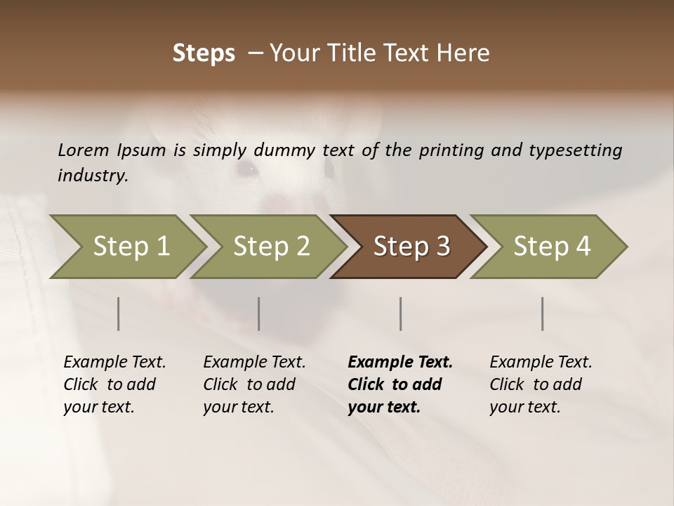 A White Rat Sitting On Top Of A Bed PowerPoint Template