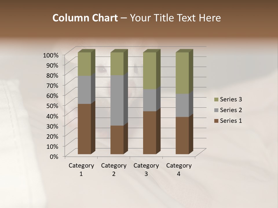 A White Rat Sitting On Top Of A Bed PowerPoint Template