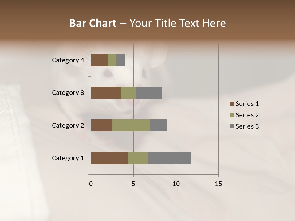 A White Rat Sitting On Top Of A Bed PowerPoint Template