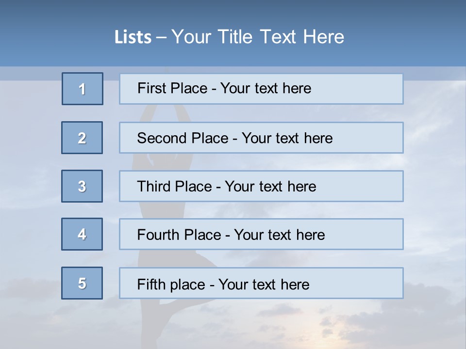 Catching The Yoga Balance PowerPoint Template