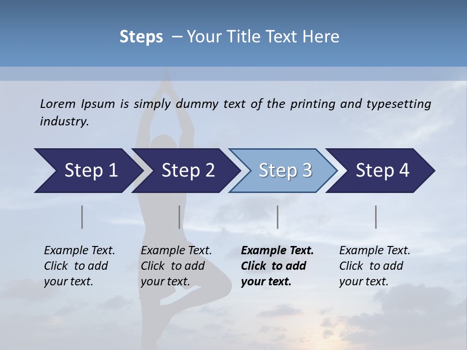 Catching The Yoga Balance PowerPoint Template