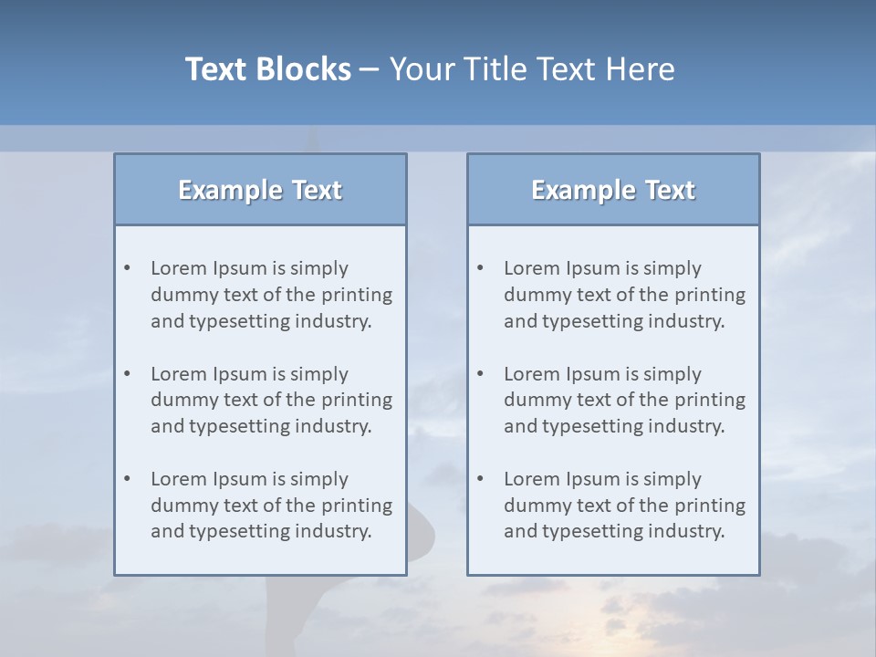 Catching The Yoga Balance PowerPoint Template