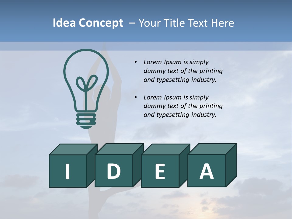 Catching The Yoga Balance PowerPoint Template