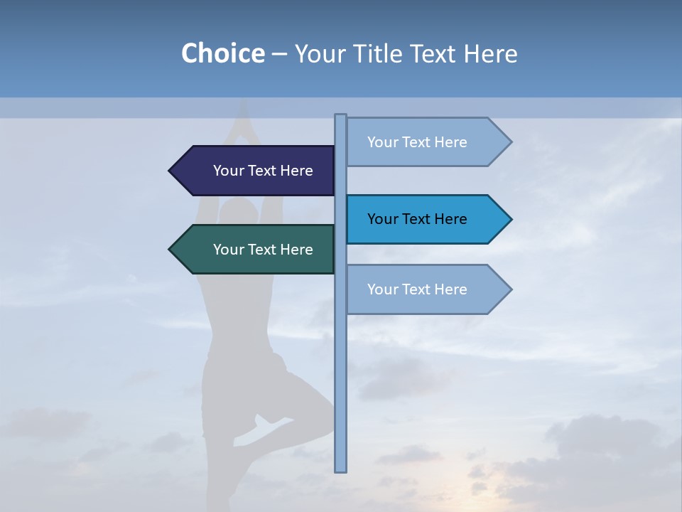 Catching The Yoga Balance PowerPoint Template