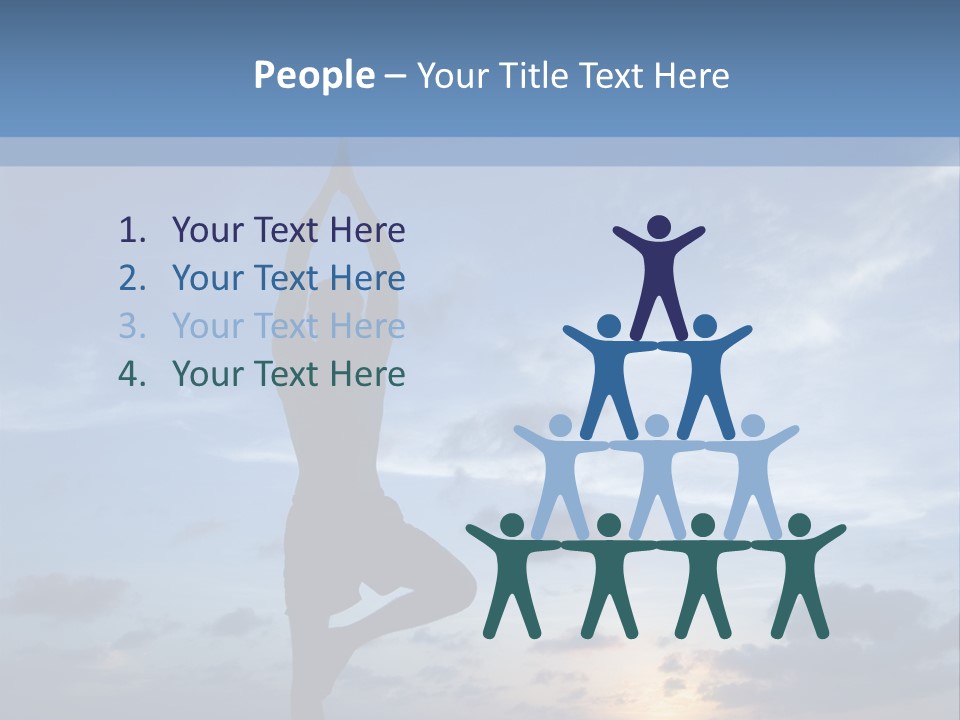 Catching The Yoga Balance PowerPoint Template