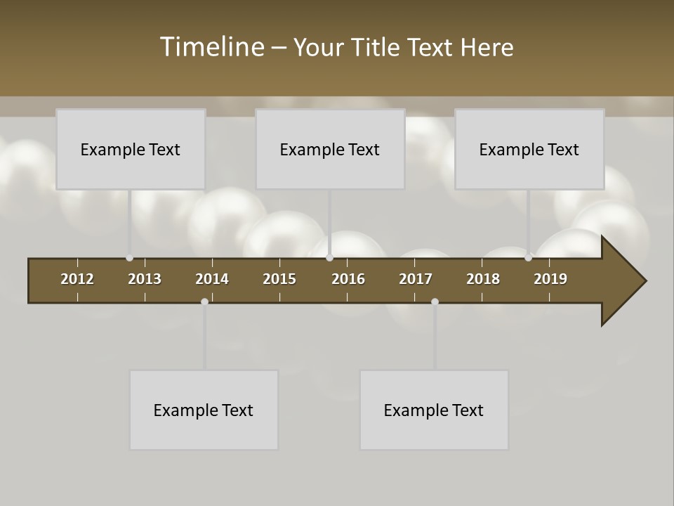 Pearl Necklace Black White Elegant Reflex Image PowerPoint Template