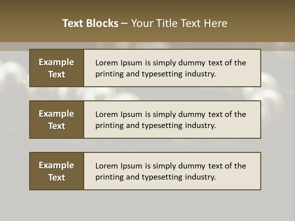 Pearl Necklace Black White Elegant Reflex Image PowerPoint Template