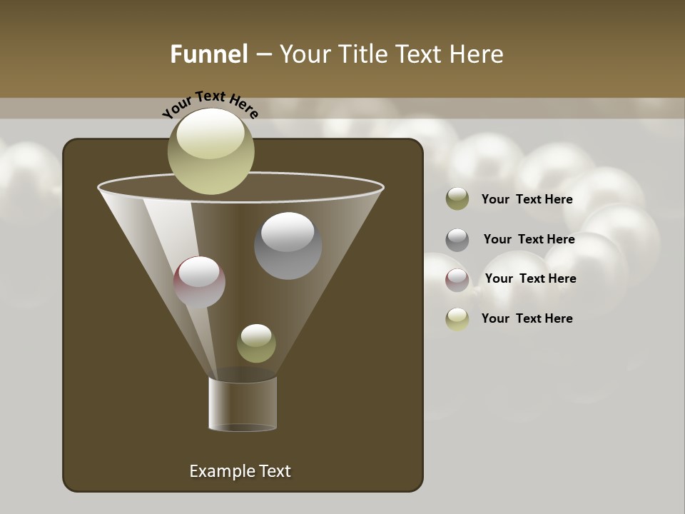 Pearl Necklace Black White Elegant Reflex Image PowerPoint Template