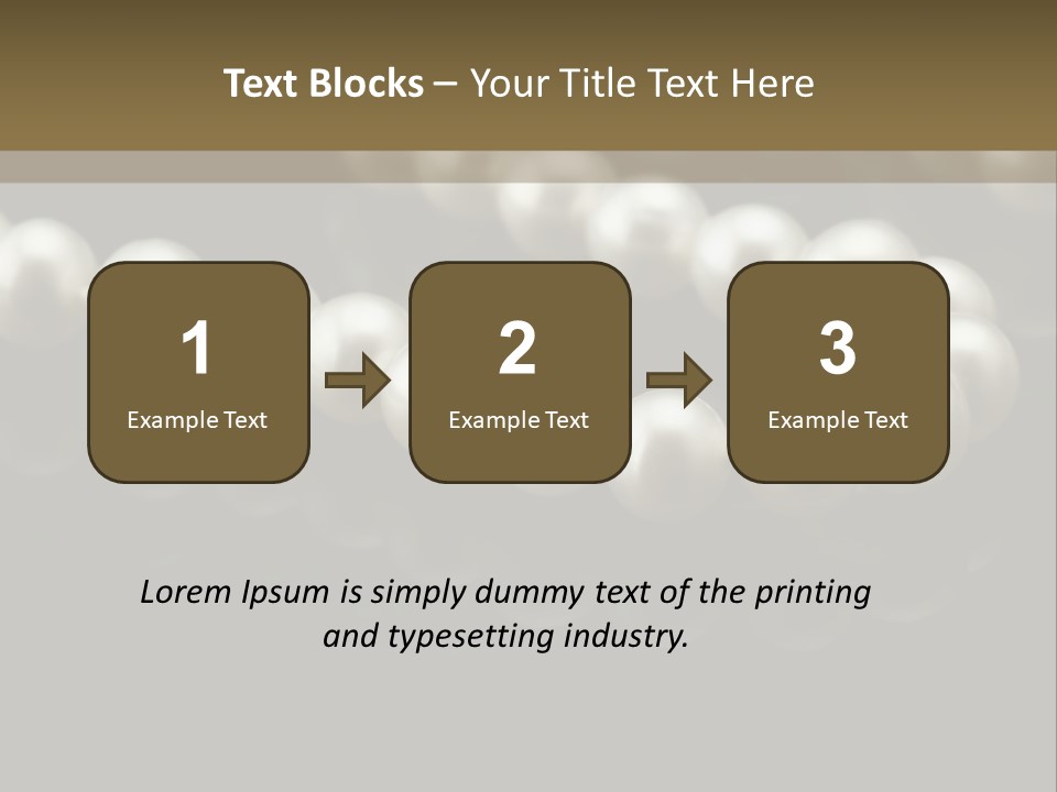 Pearl Necklace Black White Elegant Reflex Image PowerPoint Template