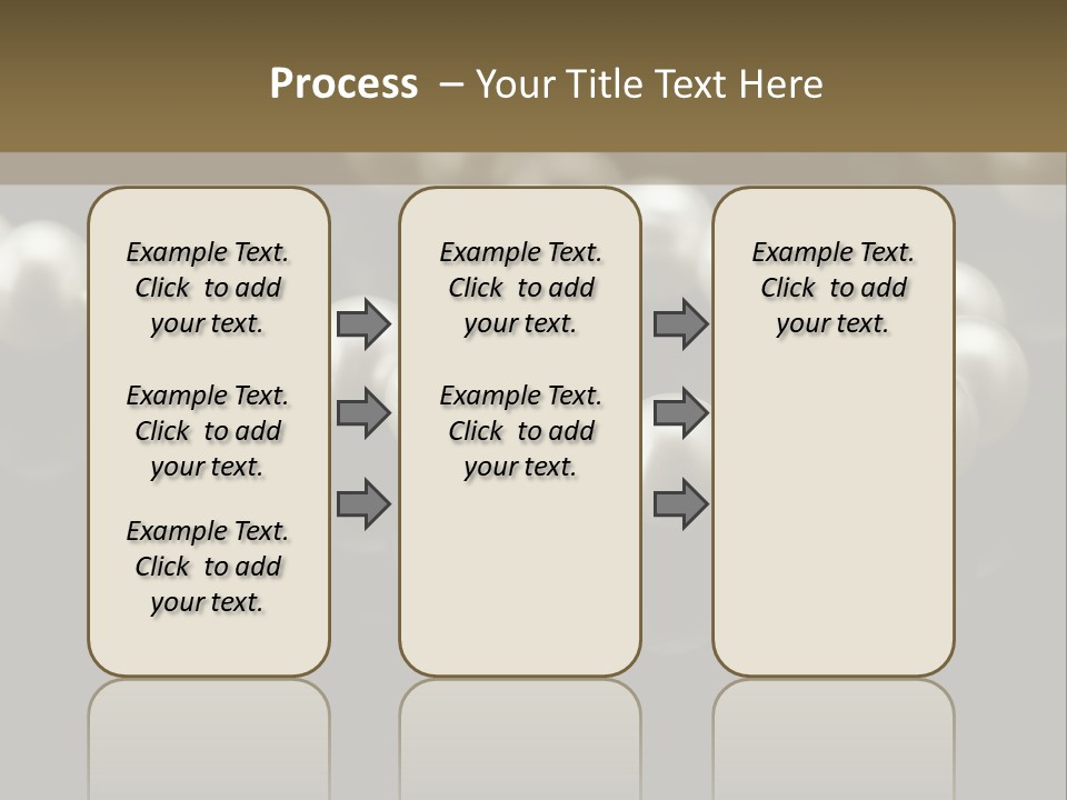 Pearl Necklace Black White Elegant Reflex Image PowerPoint Template