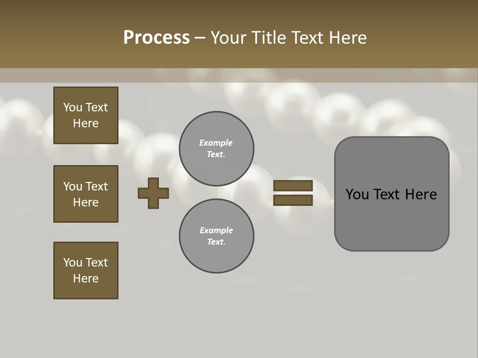 Pearl Necklace Black White Elegant Reflex Image PowerPoint Template