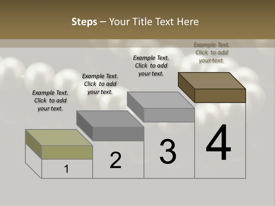 Pearl Necklace Black White Elegant Reflex Image PowerPoint Template