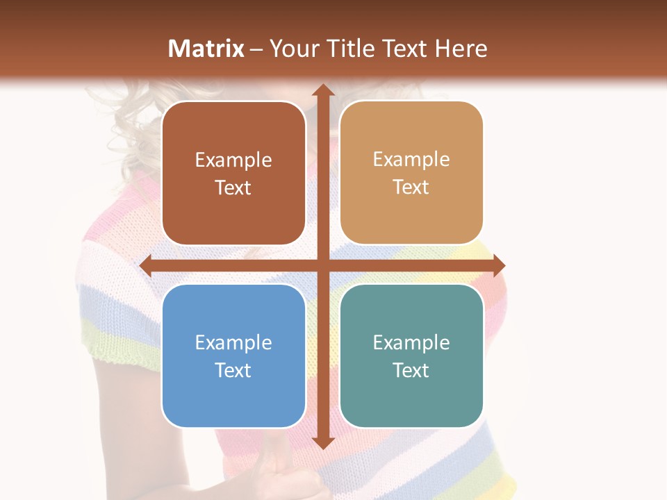 Pretty Woman Smiling. Isolated Over White Background PowerPoint Template