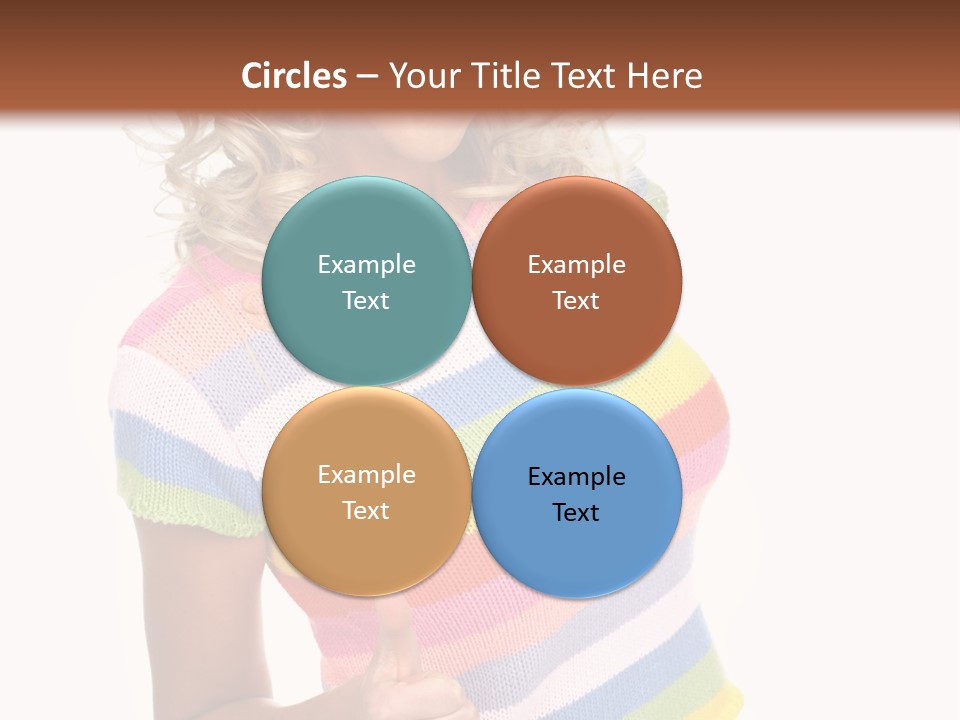 Pretty Woman Smiling. Isolated Over White Background PowerPoint Template