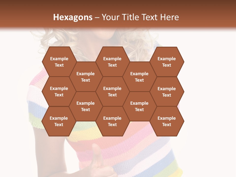 Pretty Woman Smiling. Isolated Over White Background PowerPoint Template