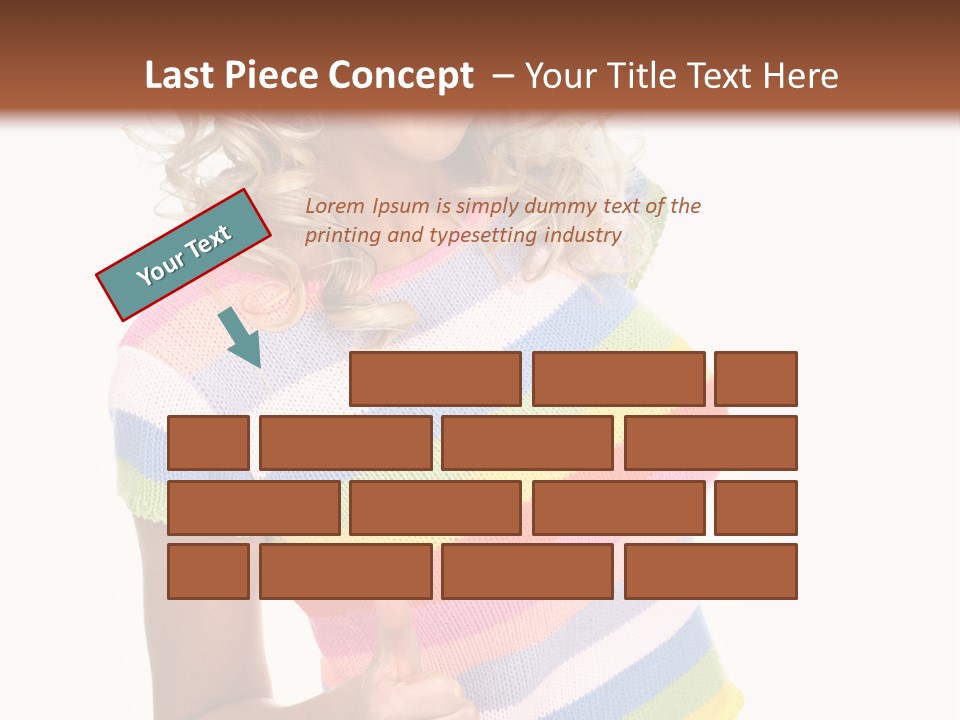 Pretty Woman Smiling. Isolated Over White Background PowerPoint Template