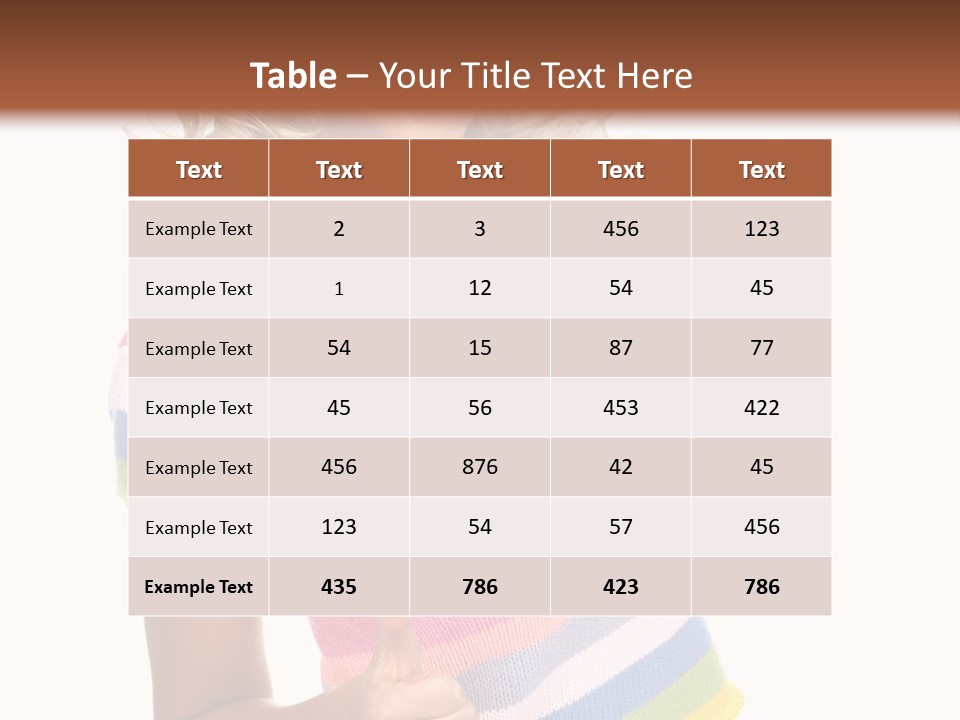 Pretty Woman Smiling. Isolated Over White Background PowerPoint Template