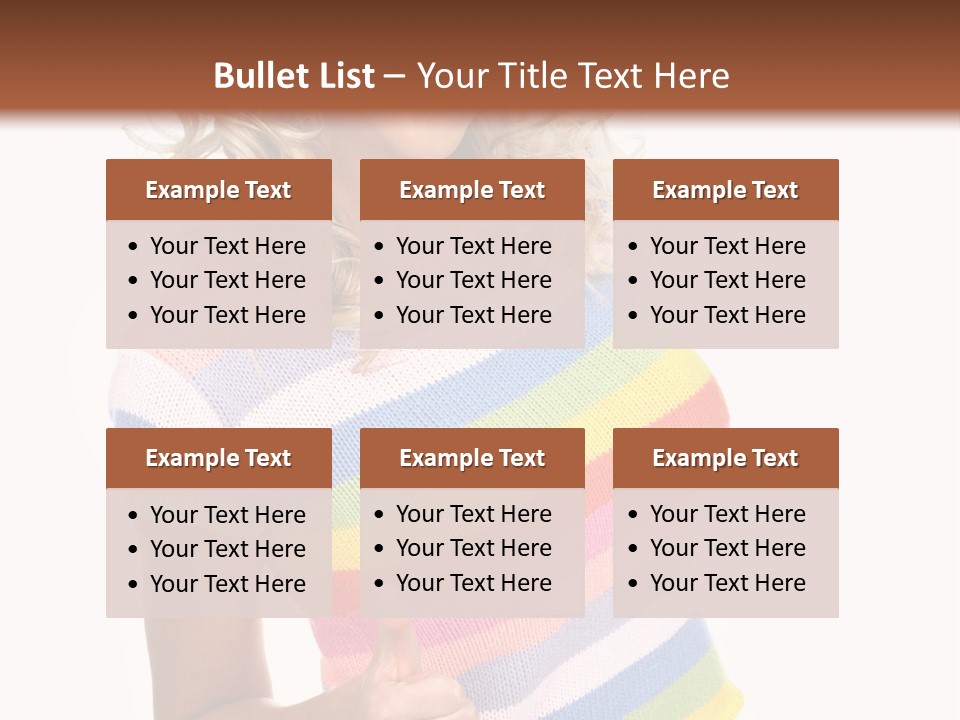 Pretty Woman Smiling. Isolated Over White Background PowerPoint Template