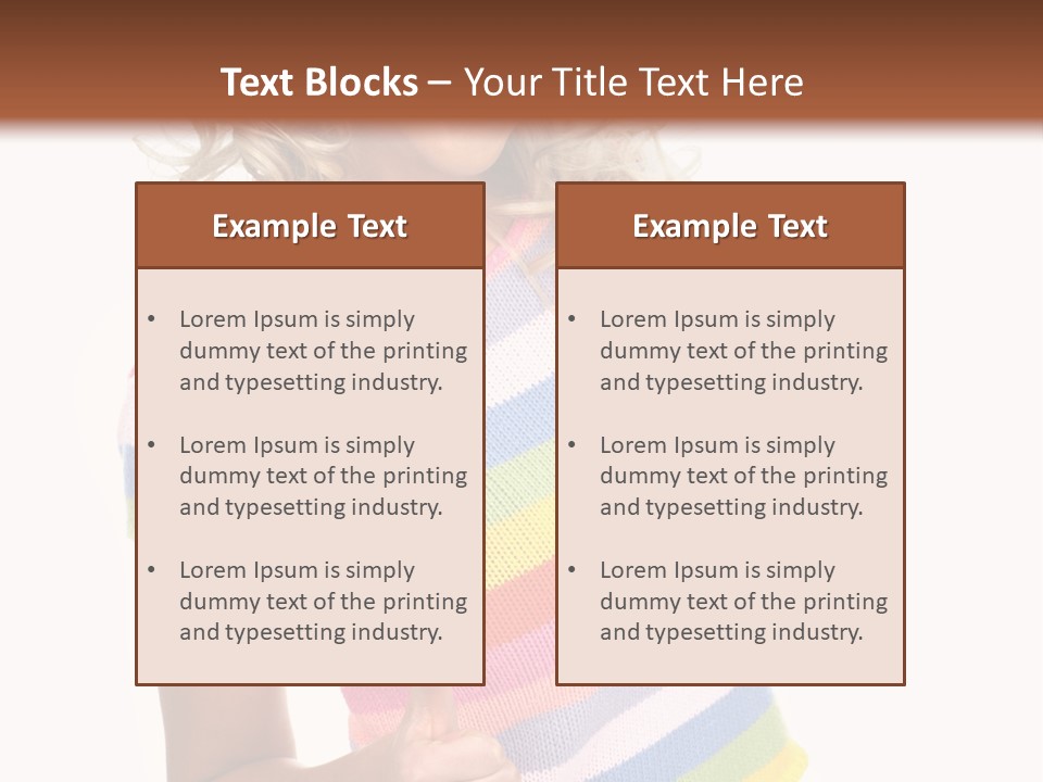 Pretty Woman Smiling. Isolated Over White Background PowerPoint Template