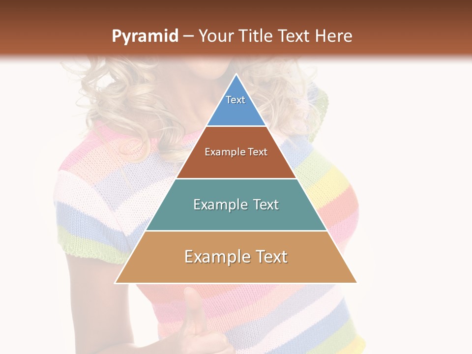 Pretty Woman Smiling. Isolated Over White Background PowerPoint Template