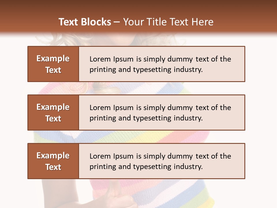 Pretty Woman Smiling. Isolated Over White Background PowerPoint Template