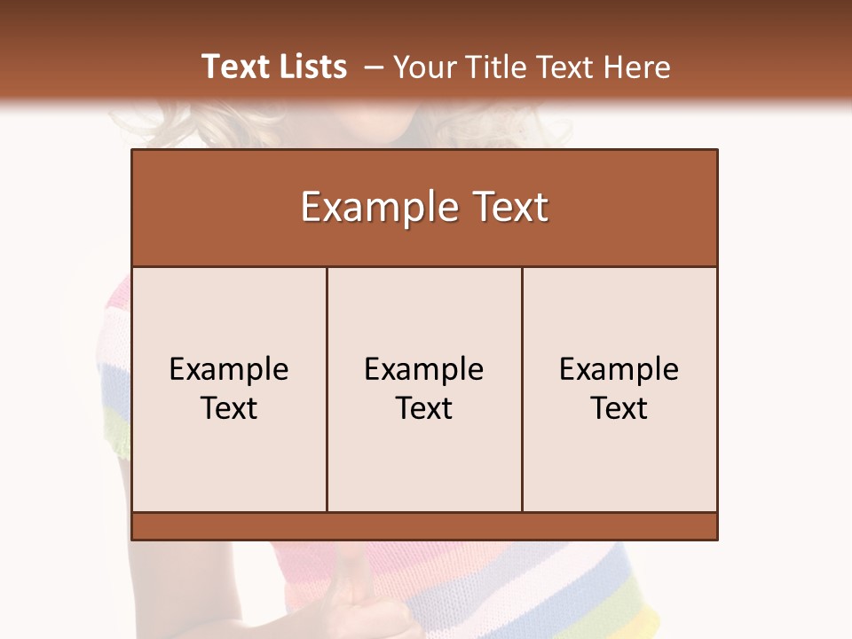 Pretty Woman Smiling. Isolated Over White Background PowerPoint Template