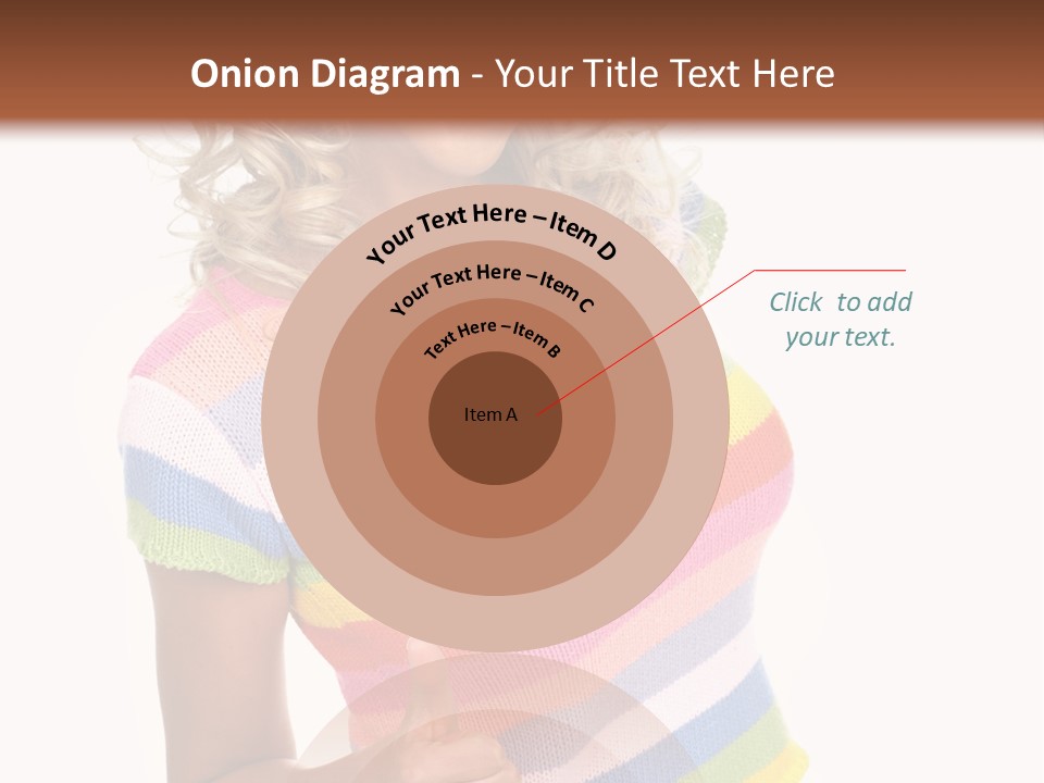 Pretty Woman Smiling. Isolated Over White Background PowerPoint Template