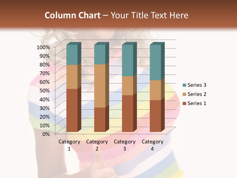 Pretty Woman Smiling. Isolated Over White Background PowerPoint Template