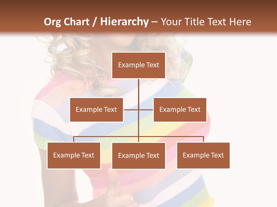 Pretty Woman Smiling. Isolated Over White Background PowerPoint Template