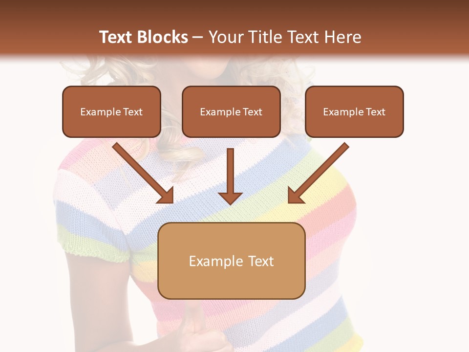 Pretty Woman Smiling. Isolated Over White Background PowerPoint Template