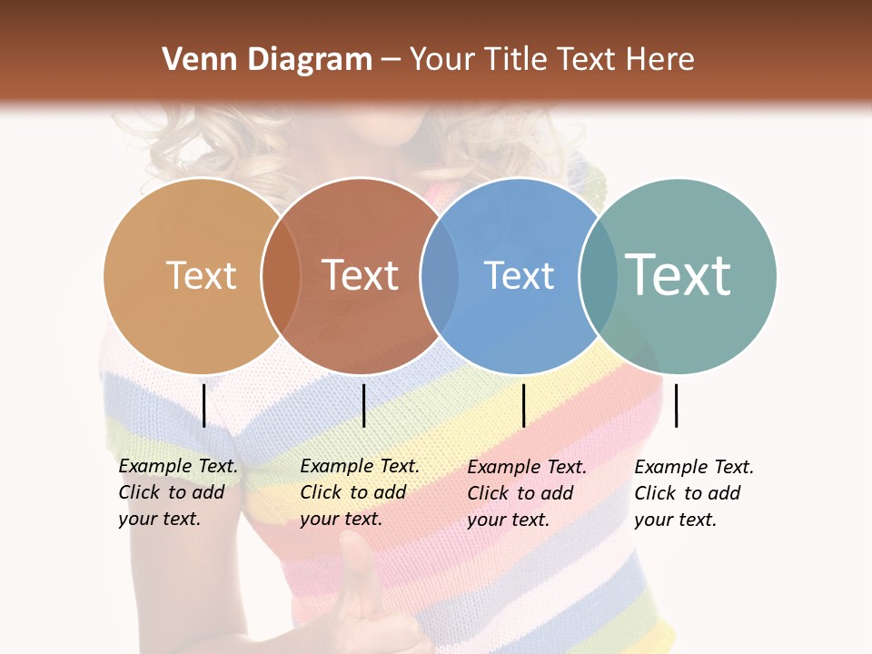 Pretty Woman Smiling. Isolated Over White Background PowerPoint Template