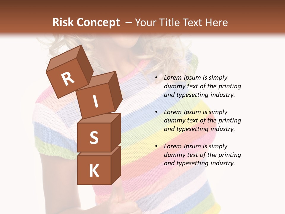 Pretty Woman Smiling. Isolated Over White Background PowerPoint Template