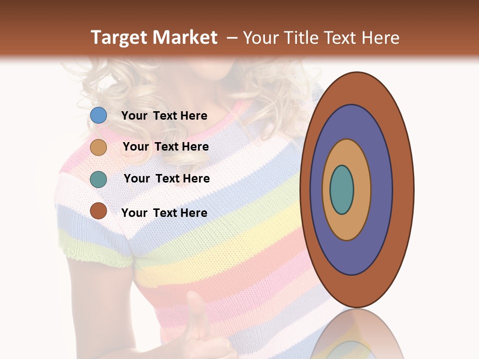 Pretty Woman Smiling. Isolated Over White Background PowerPoint Template