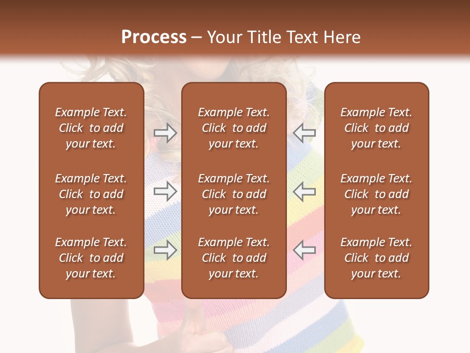 Pretty Woman Smiling. Isolated Over White Background PowerPoint Template