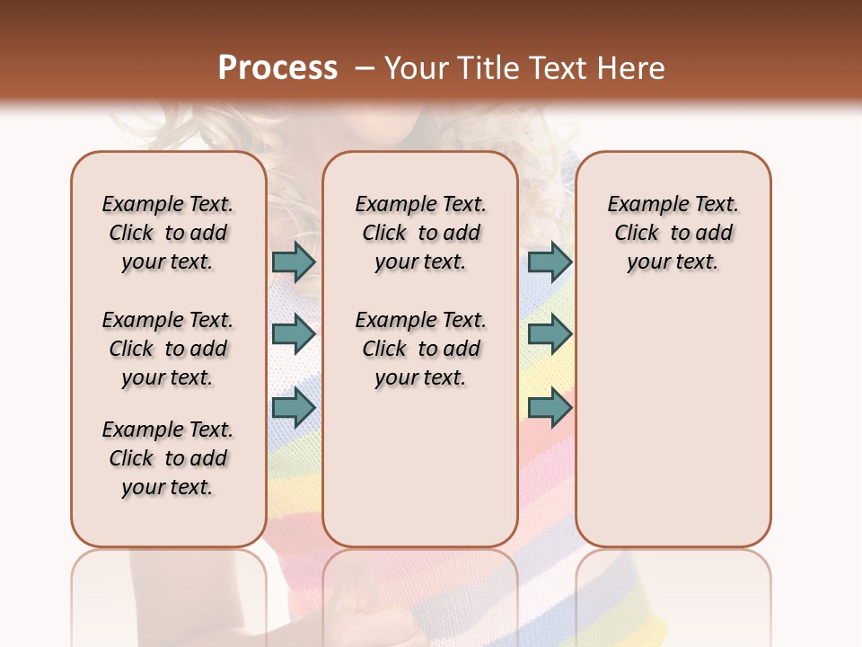 Pretty Woman Smiling. Isolated Over White Background PowerPoint Template