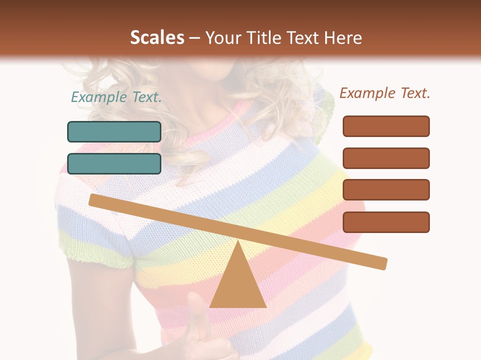 Pretty Woman Smiling. Isolated Over White Background PowerPoint Template