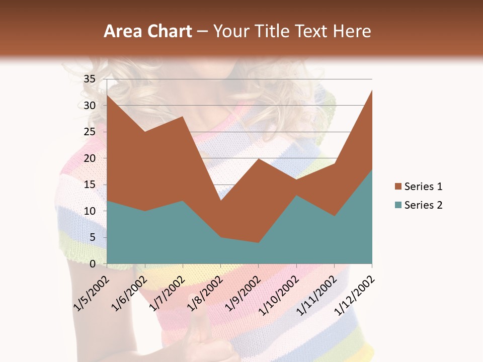 Pretty Woman Smiling. Isolated Over White Background PowerPoint Template