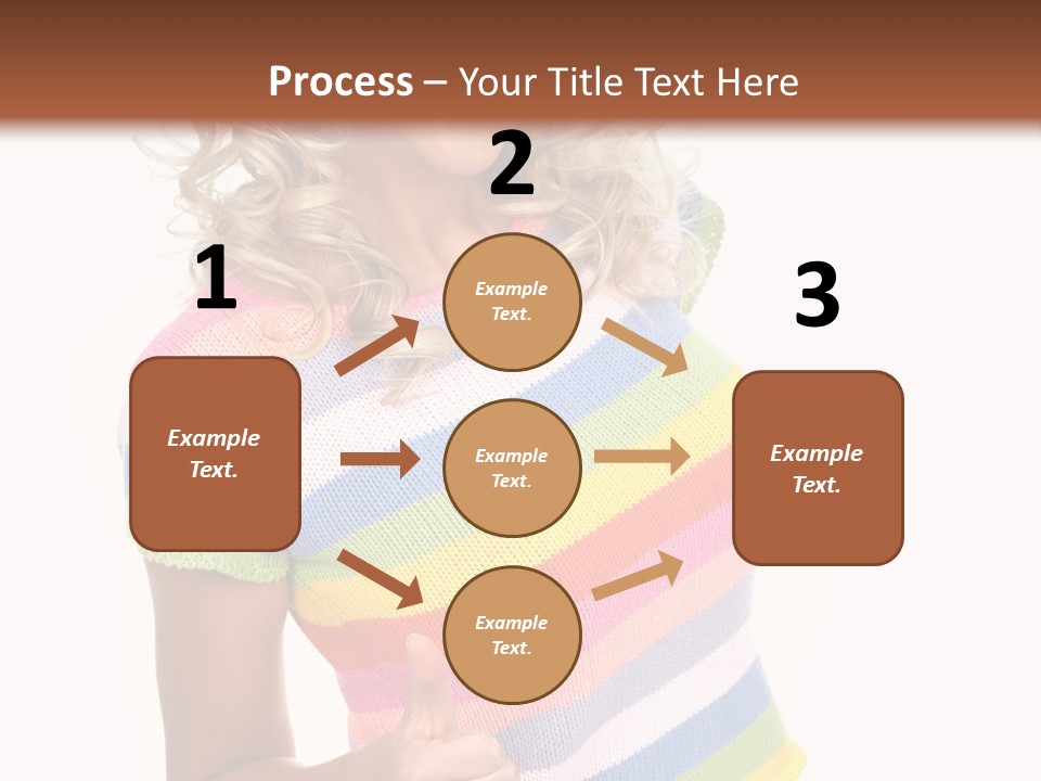 Pretty Woman Smiling. Isolated Over White Background PowerPoint Template