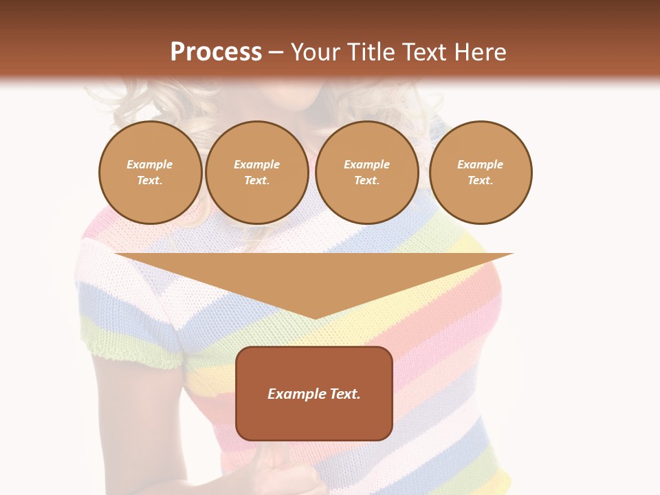 Pretty Woman Smiling. Isolated Over White Background PowerPoint Template