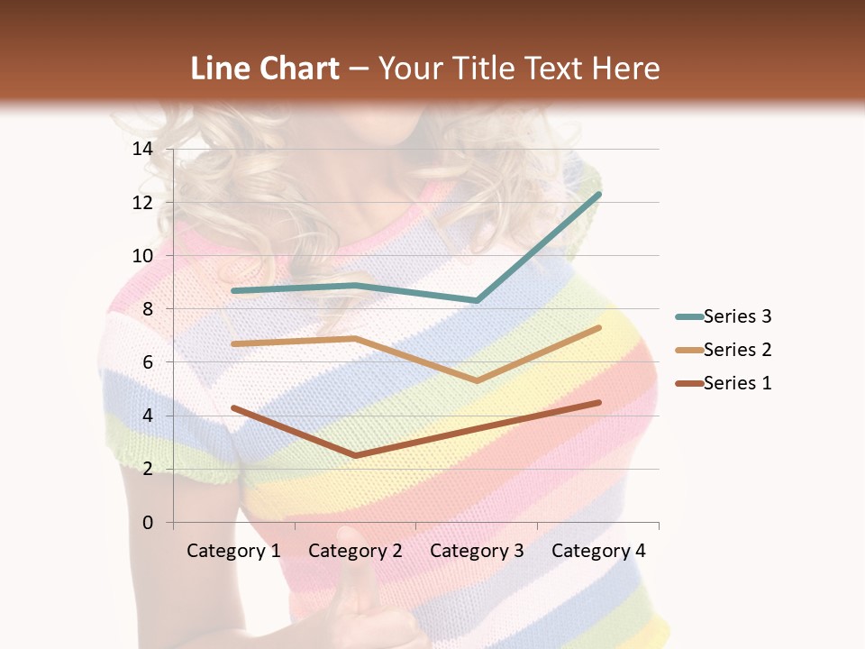 Pretty Woman Smiling. Isolated Over White Background PowerPoint Template