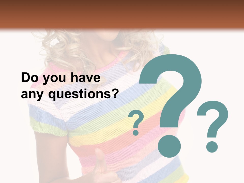 Pretty Woman Smiling. Isolated Over White Background PowerPoint Template