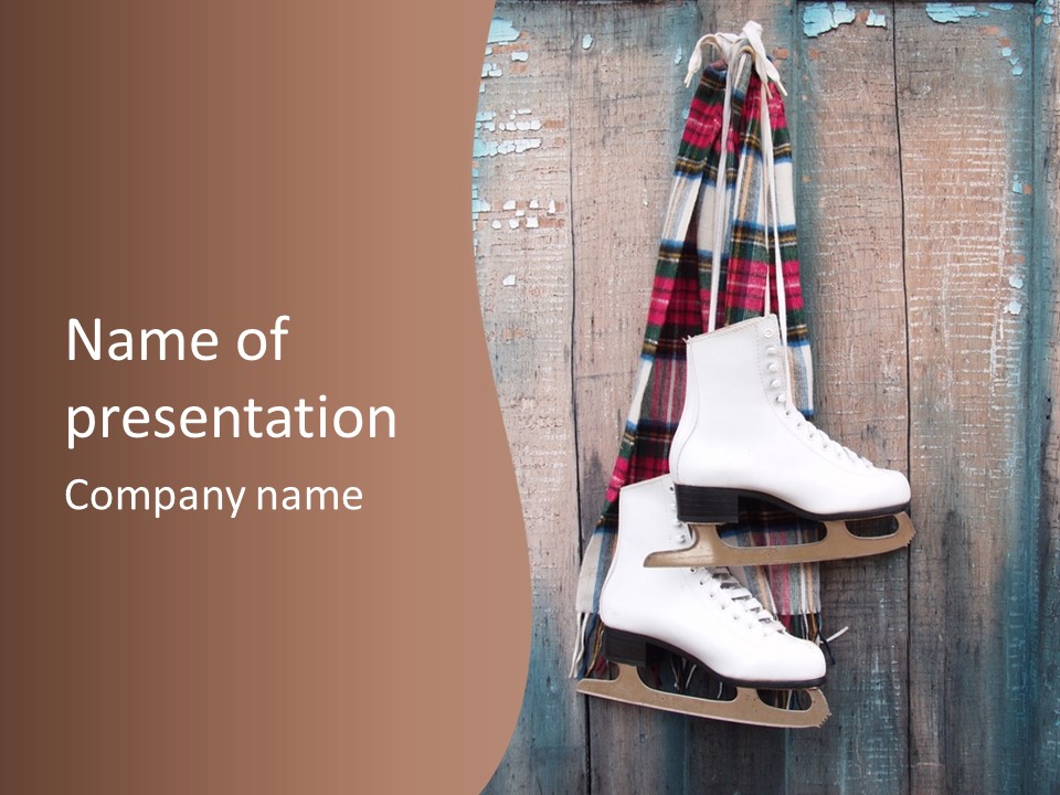 Ice Skates PowerPoint Template