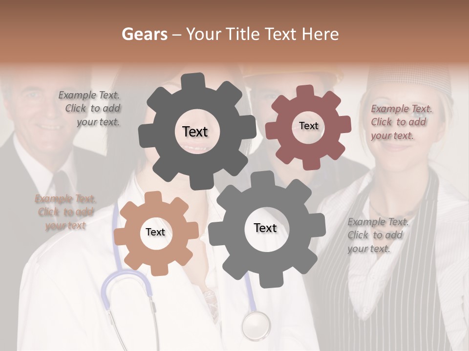 Confident Business Partners Sitting At The Table And Shaking Hands PowerPoint Template