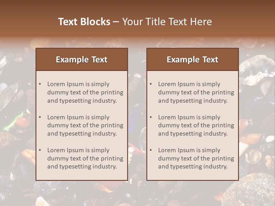 Glass Beach Located At Fort Bragg, California Macro View PowerPoint Template