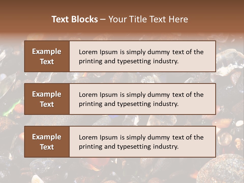 Glass Beach Located At Fort Bragg, California Macro View PowerPoint Template